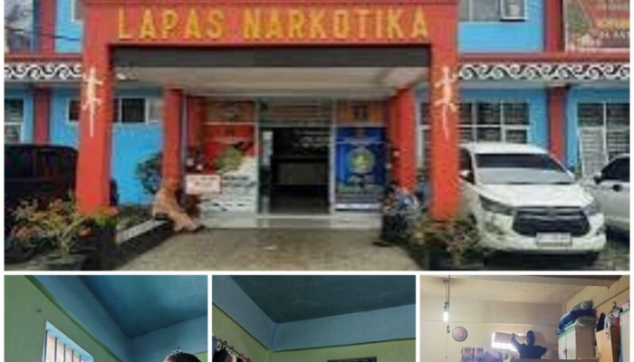 Kepala KPLP dan Tim Pengamanan Lapas Narkotika Kelas IIB Pematangsiantar Cek Bangunan Kamar WBP