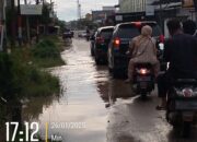 Tidak ada Drainase, Jalan Kawasan Benua Raja, Aceh Tamiang Langganan Air  Genangan Hujan