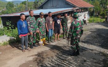 Satgas TNI Manunggal Membangun Desa (TMMD) Melaksanakan Pembuatan MCK