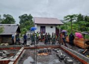 Ketua Satgas TMMD Kodim 0106/Aceh Tengah Dampingi Tim Pengawas dan Evaluasi (Wasev) Mabes TNI Kunjungi RTLH