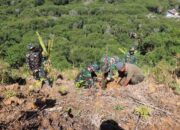 Satgas TMMD ke-126 Kodim 0106/Aceh Tengah, Pahlawan Lingkungan Hijaukan Nosar dengan Menanam Pohon