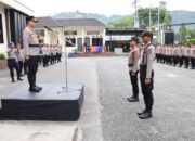 Kapolres Pimpin Apel Penyambutan dan Pembukaan Latja Siswa Diktuba Polri SPN Polda Aceh di Polres Aceh Tengah