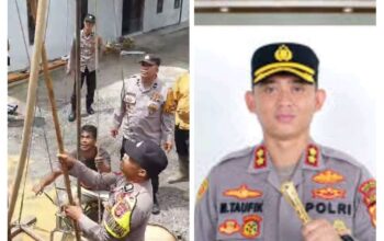 Polsek Celala Polres Aceh Tengah, Gotong Royong Membersihkan Meunasah, dan Pembuatan Sumur Bor Bantuan Kapolres