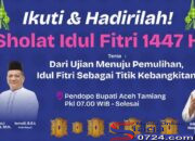 Aceh Tamiang Gelar Shalat Ied 1447 H di Pendopo, Hadirkan Ustadz Nasional