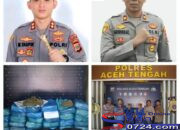 Dua Orang Pria Diciduk Satresnarkoba Polres Aceh Tengah, 62 Kilogram Ganja Berhasil Digagalkan