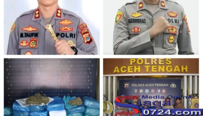 Dua Orang Pria Diciduk Satresnarkoba Polres Aceh Tengah, 62 Kilogram Ganja Berhasil Digagalkan