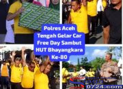 Polres Aceh Tengah Padukan Budaya, Olahraga dan Semangat Bhayangkara dalam Car Free Day Akbar