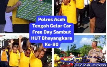 Polres Aceh Tengah Padukan Budaya, Olahraga dan Semangat Bhayangkara dalam Car Free Day Akbar