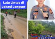Pastikan Keselamatan Pengguna Jalan, Polsek Kebayakan Polres Aceh Tengah Kawal dan Atur Lalu Lintas di Lokasi Longsor