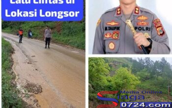 Pastikan Keselamatan Pengguna Jalan, Polsek Kebayakan Polres Aceh Tengah Kawal dan Atur Lalu Lintas di Lokasi Longsor