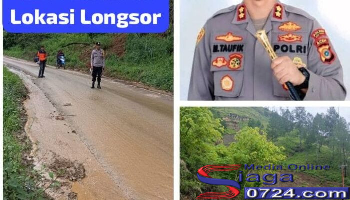 Pastikan Keselamatan Pengguna Jalan, Polsek Kebayakan Polres Aceh Tengah Kawal dan Atur Lalu Lintas di Lokasi Longsor