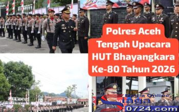 Kapolres Aceh Tengah Pimpin Upacara Hari Bhayangkara Ke – 80,Tegaskan Polri Hadir Mengabdi dan Bekerja untuk Masyarakat