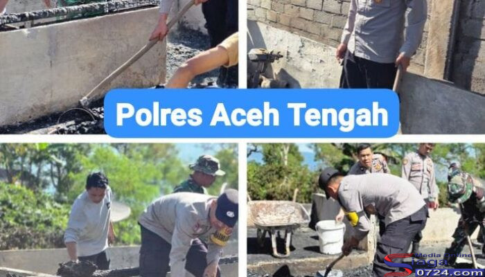 Polri Hadir di Tengah Musibah, Polsek Kute Panang Polres Aceh Tengah Bersama TNI, Warga, Gotong Royong di Rumah Korban Kebakaran