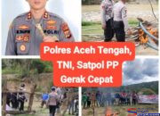 Polisi Polres Aceh Tengah, TNI, dan Satpol PP Patroli Gabungan Sisir Dugaan Lokasi PETI di Kecamatan Linge