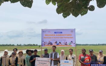 Nizamia Andalusia School Melalui Baitulmaal Muamalat Serahkan Bantuan Sumur Bor Lengkap untuk Petani P3A Tani Jaya Kampung Marlempang
