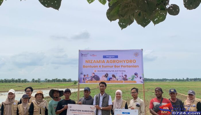 Nizamia Andalusia School Melalui Baitulmaal Muamalat Serahkan Bantuan Sumur Bor Lengkap untuk Petani P3A Tani Jaya Kampung Marlempang