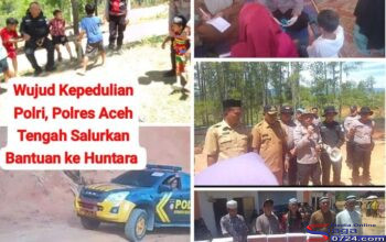 Wujud Nyata dan Kepedulian Polri, Polres Aceh Tengah Hadir di Tengah Masyarakat Yang Tinggal di Huntara 