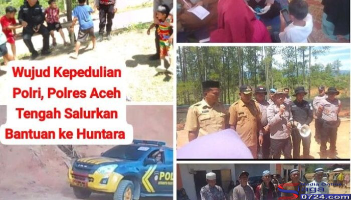 Wujud Nyata dan Kepedulian Polri, Polres Aceh Tengah Hadir di Tengah Masyarakat Yang Tinggal di Huntara 