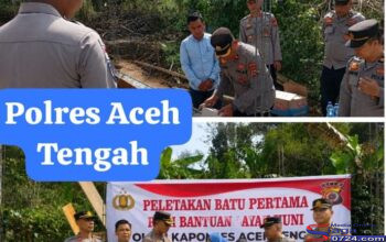 Polres Aceh Tengah Bangun Rumah Layak Huni Untuk Warga Yang Membutuhkan di Kecamatan Bies