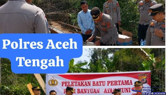 Polres Aceh Tengah Bangun Rumah Layak Huni Untuk Warga Yang Membutuhkan di Kecamatan Bies