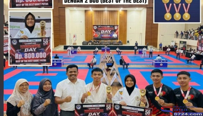Wadokai Aceh Tamiang Borong 9 Medali dan 2 Gelar Best of the Best di Banda Aceh