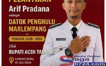 Bupati Armia Pahmi Lantik Arif Pradana Sebagai Datok Penghulu Marlempang, Fokus Pulihkan Sektor Pertanian Pascabencana