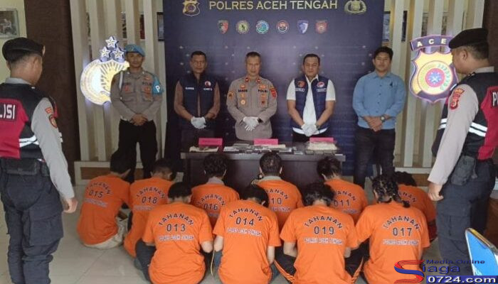 Polres Aceh Tengah Kembali Ungkap Jaringan Narkotika Lintas Kabupaten Aceh Tengah-Banda Aceh-Aceh Besar- Aceh Selatan, 10 Tersangka di Ringkus