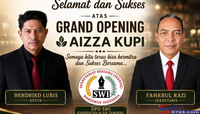Hadiri Grand Opening Aizza Kupi, Ketua DPD SWI Ajak Elemen Masyarakat Bersatu Demi Kebangkitan Aceh Tamiang