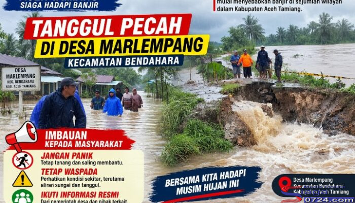 Intensitas Hujan Tinggi, 1.128 Warga Aceh Tamiang Mengungsi Akibat Banjir